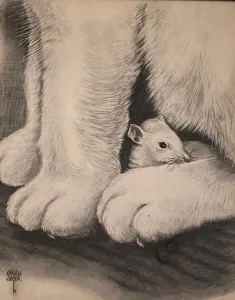 KENAN DEĞER tarafından 1991 yılında 56x45 cm ölçülerinde Kağıt üzeri kurşun kalem tekniği ile yapılmıştır.