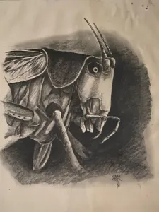 KENAN DEĞER tarafından 1990 yılında 56x45 cm ölçülerinde Kağıt üzeri kurşun kalem tekniği ile yapılmıştır.