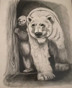 KENAN DEĞER tarafından 1990 yılında 56x45 cm ölçülerinde Kağıt üzeri kurşun kalem tekniği ile yapılmıştır.