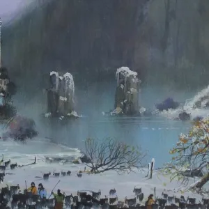 VAHAP DEMİRBAŞ tarafından 2008 yılında 19x48 cm ölçülerinde Suluboya tekniği ile yapılmıştır.