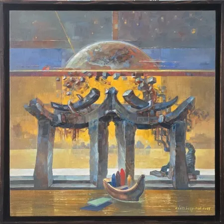 ADEM BAŞPINAR tarafından 2025 yılında 60x60 cm ölçülerinde Tuval üzeri akrilik boya tekniği ile yapılmıştır.