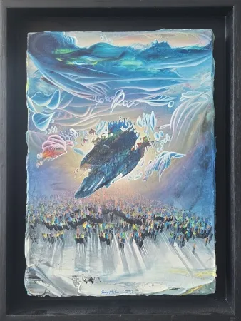 RAŞİT ALTUN tarafından 2024 yılında 40x30 cm ölçülerinde Tuval üzeri akrilik boya tekniği ile yapılmıştır.