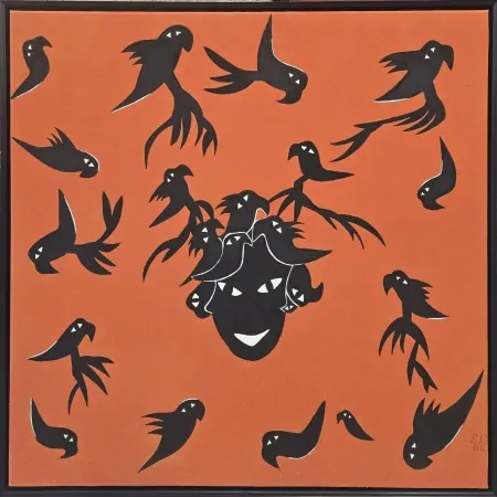 SELMA GÜRBÜZ tarafından 2004 yılında 110x110 cm ölçülerinde Tuval üzeri yağlı boya tekniği ile yapılmıştır.