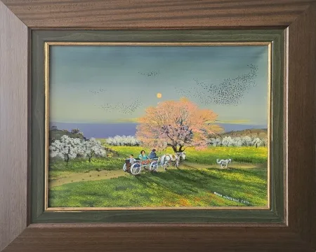 YALÇIN GÖKÇEBAĞ tarafından 2019 yılında 40x50 cm ölçülerinde Tuval üzeri yağlı boya tekniği ile yapılmıştır.