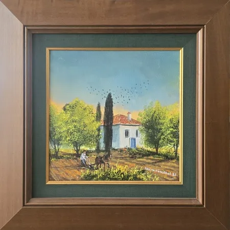 YALÇIN GÖKÇEBAĞ tarafından 2021 yılında 30x30 cm ölçülerinde Tuval üzeri yağlı boya tekniği ile yapılmıştır.