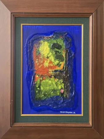 YALÇIN GÖKÇEBAĞ tarafından 2022 yılında 40x30 cm ölçülerinde Tuval üzeri yağlı boya tekniği ile yapılmıştır.