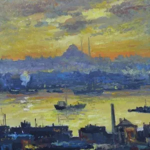 İBRAHİM SAFİ tarafından 34x43.5 cm ölçülerinde Karton üzeri yağlı boya tekniği ile yapılmıştır.