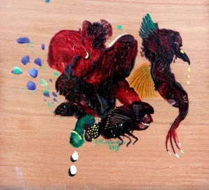 LEVENT OYLUÇTARHAN tarafından 2016 yılında 19x21 cm ölçülerinde Duralit üzeri yağlı boya tekniği ile yapılmıştır.