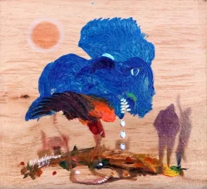 LEVENT OYLUÇTARHAN tarafından 2016 yılında 19x21 cm ölçülerinde Duralit üzeri yağlı boya tekniği ile yapılmıştır.