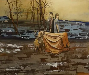 MAHMUT ÖZDEMİR tarafından 2017 yılında 85x100 cm ölçülerinde Tuval üzeri karışık teknik tekniği ile yapılmıştır.