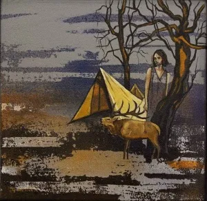 MAHMUT ÖZDEMİR tarafından 2017 yılında 25x25 cm ölçülerinde Tuval üzeri karışık teknik tekniği ile yapılmıştır.