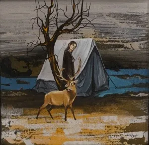 MAHMUT ÖZDEMİR tarafından 2017 yılında 25x25 cm ölçülerinde Tuval üzeri karışık teknik tekniği ile yapılmıştır.