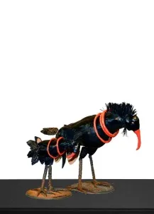 MARİA BERENT tarafından 2013 yılında 40x18x50 & 28x12x25 cm ölçülerinde Seramik, Tel, Kıl Fırça tekniği ile yapılmıştır.