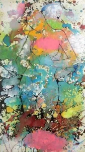 MEHMET DEDE tarafından 2010 yılında 90x84 cm ölçülerinde Tuval üzeri karışık teknik tekniği ile yapılmıştır.