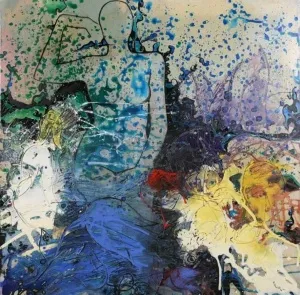 MEHMET DEDE tarafından 2009 yılında 80x80 cm ölçülerinde Tuval üzeri karışık teknik tekniği ile yapılmıştır.