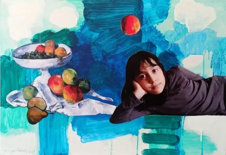 MEHMET YILMAZ tarafından 2024 yılında 55x80 cm ölçülerinde Sunta üzeri karışık teknik tekniği ile yapılmıştır.