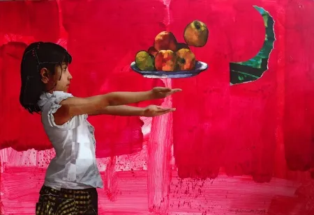 MEHMET YILMAZ tarafından 2024 yılında 55x80 cm ölçülerinde Tuval üzeri karışık teknik tekniği ile yapılmıştır.