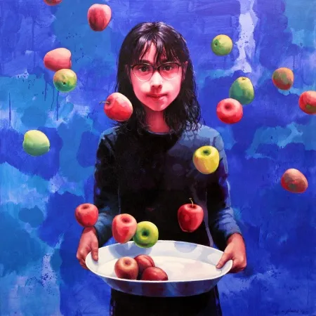 MEHMET YILMAZ tarafından 2025 yılında 120x120 cm ölçülerinde Tuval üzeri akrilik ve yağlı boya tekniği ile yapılmıştır.