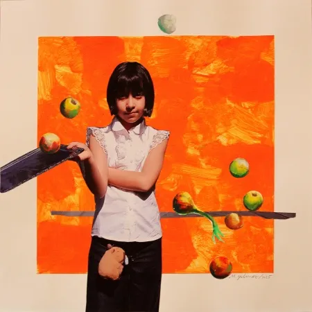 MEHMET YILMAZ tarafından 2025 yılında 50x50 cm ölçülerinde Kağıt üzeri karışık teknik tekniği ile yapılmıştır.