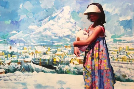 MEHMET YILMAZ tarafından 2025 yılında 100x150 cm ölçülerinde Tuval üzeri akrilik ve yağlı boya tekniği ile yapılmıştır.