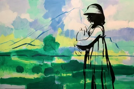 MEHMET YILMAZ tarafından 2025 yılında 100x150 cm ölçülerinde Tuval üzeri akrilik boya tekniği ile yapılmıştır.