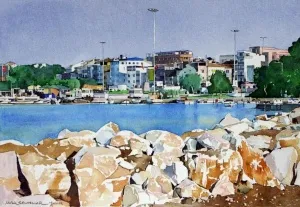 METİN SÖNMEZLER tarafından 2010 yılında 29x44 cm ölçülerinde Kağıt üzeri sulu boya tekniği ile yapılmıştır.