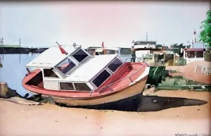 METİN SÖNMEZLER tarafından 2010 yılında 29x44 cm ölçülerinde Kağıt üzeri sulu boya tekniği ile yapılmıştır.