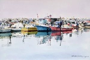 METİN SÖNMEZLER tarafından 2010 yılında 29x44 cm ölçülerinde Kağıt üzeri sulu boya tekniği ile yapılmıştır.