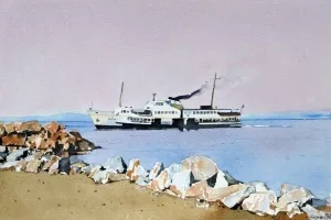 METİN SÖNMEZLER tarafından 2010 yılında 29x44 cm ölçülerinde Kağıt üzeri sulu boya tekniği ile yapılmıştır.