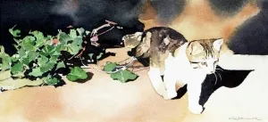 METİN SÖNMEZLER tarafından 2010 yılında 14x30 cm ölçülerinde Kağıt üzeri sulu boya tekniği ile yapılmıştır.