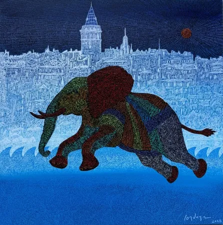 MURAT ÖZDOĞRU tarafından 2025 yılında 60x60 cm ölçülerinde Tuval üzeri akrilik boya tekniği ile yapılmıştır.