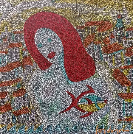 MURAT ÖZDOĞRU tarafından 2025 yılında 50x50 cm ölçülerinde Tuval üzeri akrilik boya tekniği ile yapılmıştır.