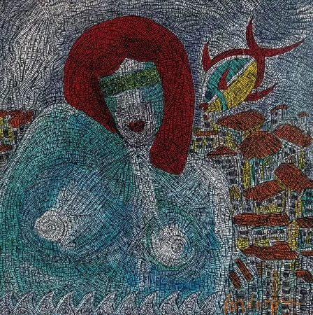 MURAT ÖZDOĞRU tarafından 2025 yılında 50x50 cm ölçülerinde Tuval üzeri akrilik boya tekniği ile yapılmıştır.