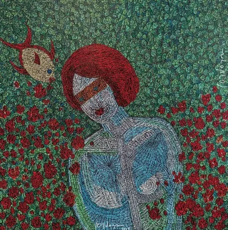 MURAT ÖZDOĞRU tarafından 2025 yılında 65x65 cm ölçülerinde Tuval üzeri akrilik boya tekniği ile yapılmıştır.