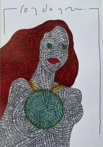 MURAT ÖZDOĞRU tarafından 2024 yılında 50x35 cm ölçülerinde Kağıt üzeri akrilik boya tekniği ile yapılmıştır.