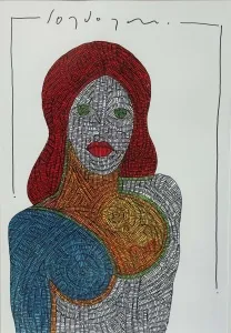 MURAT ÖZDOĞRU tarafından 2024 yılında 50x35 cm ölçülerinde Kağıt üzeri akrilik boya tekniği ile yapılmıştır.