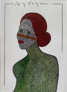 MURAT ÖZDOĞRU tarafından 2024 yılında 50x35 cm ölçülerinde Kağıt üzeri akrilik boya tekniği ile yapılmıştır.