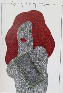 MURAT ÖZDOĞRU tarafından 2024 yılında 50x35 cm ölçülerinde Kağıt üzeri akrilik boya tekniği ile yapılmıştır.