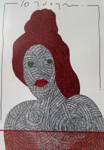 MURAT ÖZDOĞRU tarafından 2024 yılında 50x35 cm ölçülerinde Kağıt üzeri akrilik boya tekniği ile yapılmıştır.