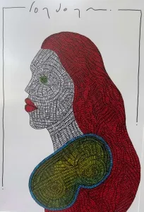 MURAT ÖZDOĞRU tarafından 2024 yılında 50x35 cm ölçülerinde Kağıt üzeri akrilik boya tekniği ile yapılmıştır.