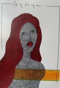 MURAT ÖZDOĞRU tarafından 2024 yılında 50x35 cm ölçülerinde Kağıt üzeri akrilik boya tekniği ile yapılmıştır.