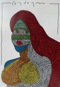 MURAT ÖZDOĞRU tarafından 2024 yılında 50x35 cm ölçülerinde Kağıt üzeri akrilik boya tekniği ile yapılmıştır.