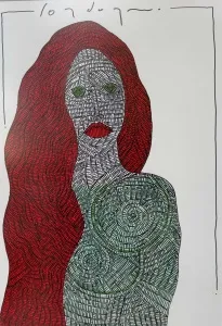 MURAT ÖZDOĞRU tarafından 2024 yılında 50x35 cm ölçülerinde Kağıt üzeri akrilik boya tekniği ile yapılmıştır.