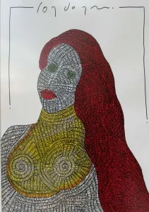 MURAT ÖZDOĞRU tarafından 2024 yılında 50x35 cm ölçülerinde Kağıt üzeri akrilik boya tekniği ile yapılmıştır.