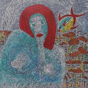 MURAT ÖZDOĞRU tarafından 2025 yılında 50x50 cm ölçülerinde Tuval üzeri akrilik boya tekniği ile yapılmıştır.