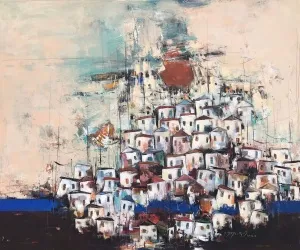 NACİYE BOZDOĞAN AKBAŞ tarafından 2023 yılında 100x120 cm ölçülerinde Tuval üzeri akrilik boya tekniği ile yapılmıştır.