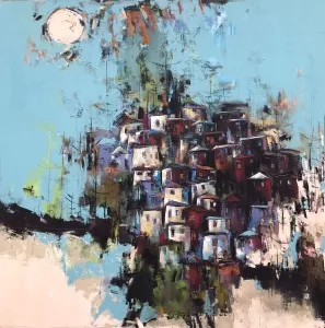 NACİYE BOZDOĞAN AKBAŞ tarafından 2023 yılında 100x100 cm ölçülerinde Tuval üzeri akrilik boya tekniği ile yapılmıştır.