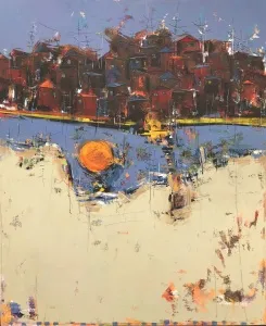 NACİYE BOZDOĞAN AKBAŞ tarafından 2023 yılında 90x110 cm ölçülerinde Tuval üzeri akrilik boya tekniği ile yapılmıştır.