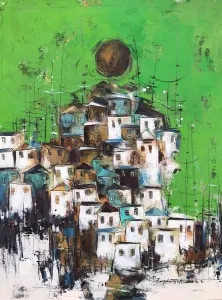 NACİYE BOZDOĞAN AKBAŞ tarafından 2023 yılında 80x60 cm ölçülerinde Tuval üzeri akrilik boya tekniği ile yapılmıştır.