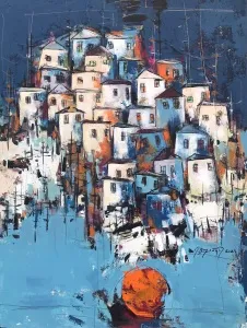 NACİYE BOZDOĞAN AKBAŞ tarafından 2023 yılında 80x60 cm ölçülerinde Tuval üzeri akrilik boya tekniği ile yapılmıştır.